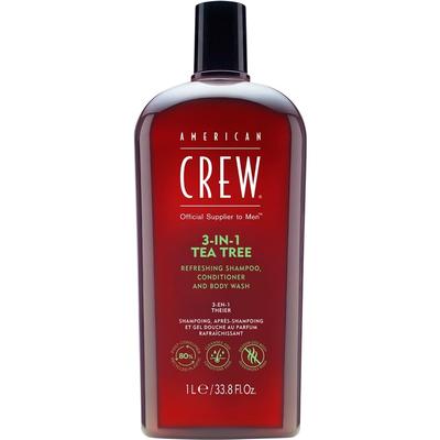 American Crew 3-in-1 Tea Tree Refreshing Shampoo, Conditioner and Body Wash 1000 ml Herren Image