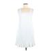 Tommy Bahama Casual Dress - Mini Scoop Neck Sleeveless: White Print Dresses - Women's Size Medium