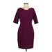 Tahari by ASL Casual Dress: Burgundy Dresses - Women's Size 6