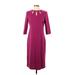 Gabby Skye Casual Dress - Sheath: Burgundy Solid Dresses - Women's Size 4