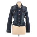 CAbi Denim Jacket: Short Blue Print Jackets & Outerwear - Women's Size Large