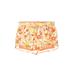 Avia Athletic Shorts: Orange Floral Activewear - Women's Size 2X-Large