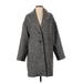 Zara Basic Coat: Gray Jackets & Outerwear - Women's Size Small