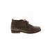 Hush Puppies Ankle Boots: Brown Print Shoes - Women's Size 11 - Round Toe