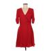 1.State Casual Dress - Wrap: Red Jacquard Dresses - New - Women's Size 6