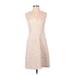 Aidan by Aidan Mattox Cocktail Dress - A-Line: Tan Jacquard Dresses - Women's Size 4