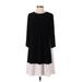 Lauren by Ralph Lauren Casual Dress - Midi: Black Color Block Dresses - Women's Size 4