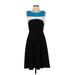 Calvin Klein Casual Dress - A-Line: Black Color Block Dresses - Women's Size 4