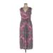 Tommy Hilfiger Casual Dress - Maxi: Gray Print Dresses - Women's Size 14