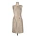 Calvin Klein Casual Dress - Shift: Tan Dresses - Women's Size 2