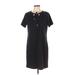 MICHAEL Michael Kors Casual Dress - Shirtdress: Black Dresses - Women's Size Large