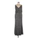 Calvin Klein Casual Dress - Slip dress: Gray Marled Dresses - Women's Size 14