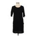 Mod-O-Doc Casual Dress - Shift Scoop Neck Short sleeves: Black Print Dresses - Women's Size Small