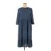 Zara Casual Dress - Midi: Blue Polka Dots Dresses - Women's Size X-Large