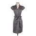 H&M Casual Dress - Shirtdress: Gray Dresses - Women's Size 4