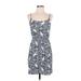 Old Navy Casual Dress - Bodycon: Blue Acid Wash Print Dresses - Women's Size Small