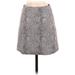 M.N.I Los Angeles Casual Skirt: Gray Brocade Bottoms - Women's Size X-Small