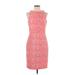 Ann Taylor Casual Dress - Sheath High Neck Sleeveless: Pink Dresses - Women's Size 4