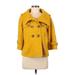 Ann Taylor LOFT Outlet Jacket: Short Yellow Print Jackets & Outerwear - Women's Size Medium