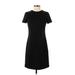 Calvin Klein Casual Dress - Sheath High Neck Short sleeves: Black Print Dresses - Women's Size 2