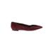 Lauren by Ralph Lauren Flats: Burgundy Solid Shoes - Women's Size 9 - Pointed Toe