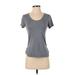 Zyia Active Active T-Shirt: Gray Activewear - Women's Size X-Small