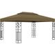 Tonnelle avec double toit 3x4 m Taupe 180 g/m² Vidaxl Taupe