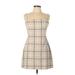 Wilfred Casual Dress - Mini: Tan Plaid Dresses - Women's Size 10