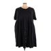 Woman Within Casual Dress - Shirtdress: Black Print Dresses - Women's Size 30