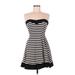 Hot Topic Casual Dress: Black Stripes Dresses - Women's Size Medium