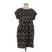 Sonoma Goods for Life Casual Dress - Popover: Black Print Dresses - Women's Size Medium