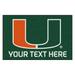 Miami Hurricanes 19'' x 30'' Personalized Accent Rug