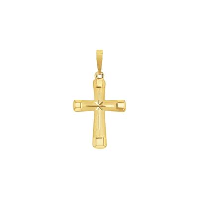 amor - Motivanhänger für Damen und Herren, Unisex, Gold 585 | Kreuz Charms & Kettenanhänger 1 ct