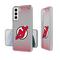 New Jersey Devils Linen Logo Galaxy Clear Case