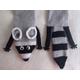 Raccoon Scarf, Knitted Animal Scarf With Free Shipping