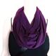 Cute Purple Infinity Scarf. Circle Loop Scarf