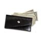 Black Leather Cash Envelope Wallet Or Wallet, Money Holder Credit Card