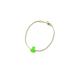 Neon Color Charm Bracelet Gold Link Bracelet With Green Teddy Bear