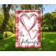Heart Garden Flag With Name, Personalized Flag, Valentine's Day Red & Pink Flag, Seasonal Yard Flags, Custom Flag