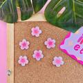 Pink Sakura Cherry Blossom Magnet Set Or Drawing Pins, Handmade Clay Cute Decor, Wedding Magnets For Pin Boards Magnetic