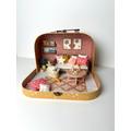 Miniature Travel Suitcase Dollhouse, Medium Dollhouse Suitcase, | Boho