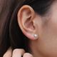 Cartilage Tragus Piercing 14K Gold Rose Arrow Diamond Solid Thickness 1mm 18G Minimal Helix