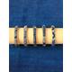 Japanese Handmade Traditional Blue Kasuri Kofu Fabric Brass Bracelets | Adjustable One Size Unisex