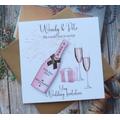 Personalised Wedding Acceptance Card /Champagne /Wedding Cards For Couples/ M1