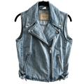 Levi's Jackets & Coats | Levi’s Distressed Denim Sleeveless Biker Vest Moto Motorcycle | Color: Blue | Size: S