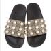 Gucci Shoes | Gucci Pearl Canvas Slides Sandals Flat Shoes Slides. Great Condition!!! | Color: Brown | Size: 7