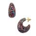 Kate Spade Jewelry | New Kate Spade Womens Glitter Huggie Earrings Multi Color Jewelry Chunky | Color: Tan | Size: Os