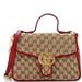 Gucci Bags | Gucci Gg Marmont Top Handle Flap Bag Diagonal Quilted Gg Canvas Mini | Color: Silver | Size: Os