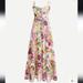 J. Crew Dresses | J. Crew 2020 Button-Front Tiered Maxi Dress In Ratti Retro Floral Women's Size 6 | Color: Red | Size: 6