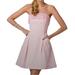 Lilly Pulitzer Dresses | Lilly Pulitzer Women Dress 2 Strapless Pink White Seersucker Stripe B25 | Color: Pink/White | Size: 2